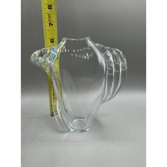1981 Thomas Buechner Vase Very Light Aqua Clear w/Ribs Vitrix Art Glass Vintage - Picture 10 of 12